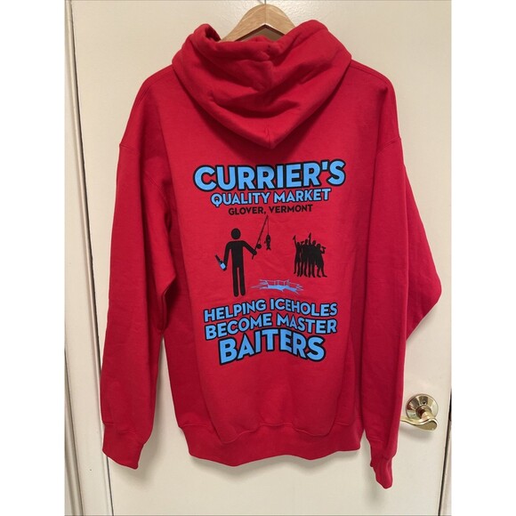 NWT Vermont Hoodie Sweatshirt Mens Size XL Red Funny Northeast Kingdom Curriers - Picture 5 of 6